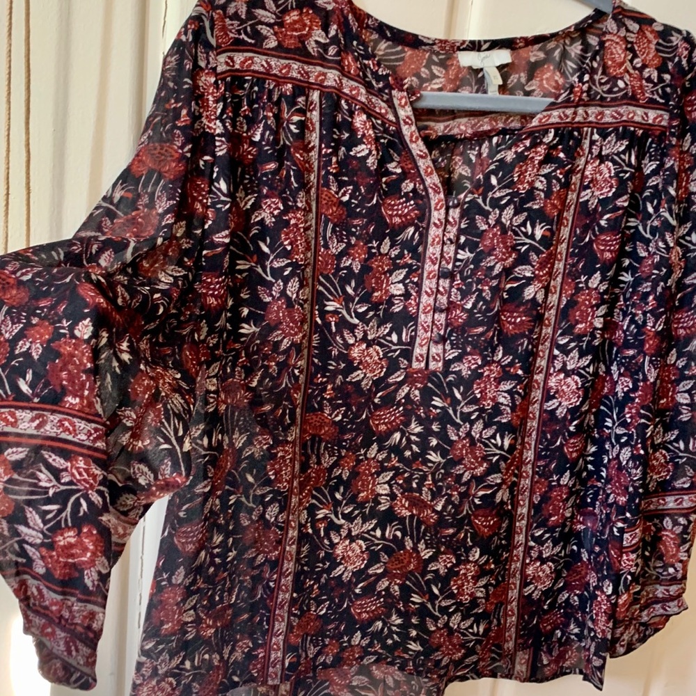 Dark Foral Joie Top